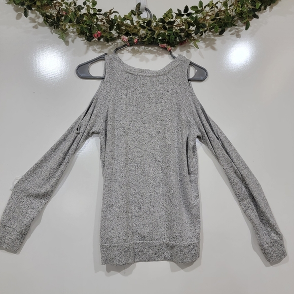 Hippie Rose Cold Shoulder Long Sleeve Sweater - Picture 2 of 5